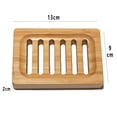 thumbnail image 4 of GOGHOST Jabonera, Jabonera de Bambú, Rectangular + Redonda Paquete de 2, Bandejas Autodrenantes, Ahorrador de Jabón para Ducha, Baño, Cocina (Color Natural), 4 of 6