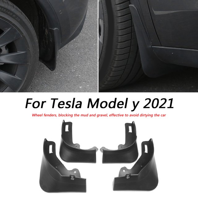 4 protectores contra salpicaduras de aletas de barro sin necesidad de Ndcxsfigh taladrar para Tesla Model Y 2021