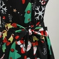 thumbnail image 6 of Munlar Party Dresses for Women,Womens Wedding Guest Bridesmaid Dresses,Women's Vintage Print Sleeveless O-Neck Christmas Evening Party Swing Dress, 6 of 8