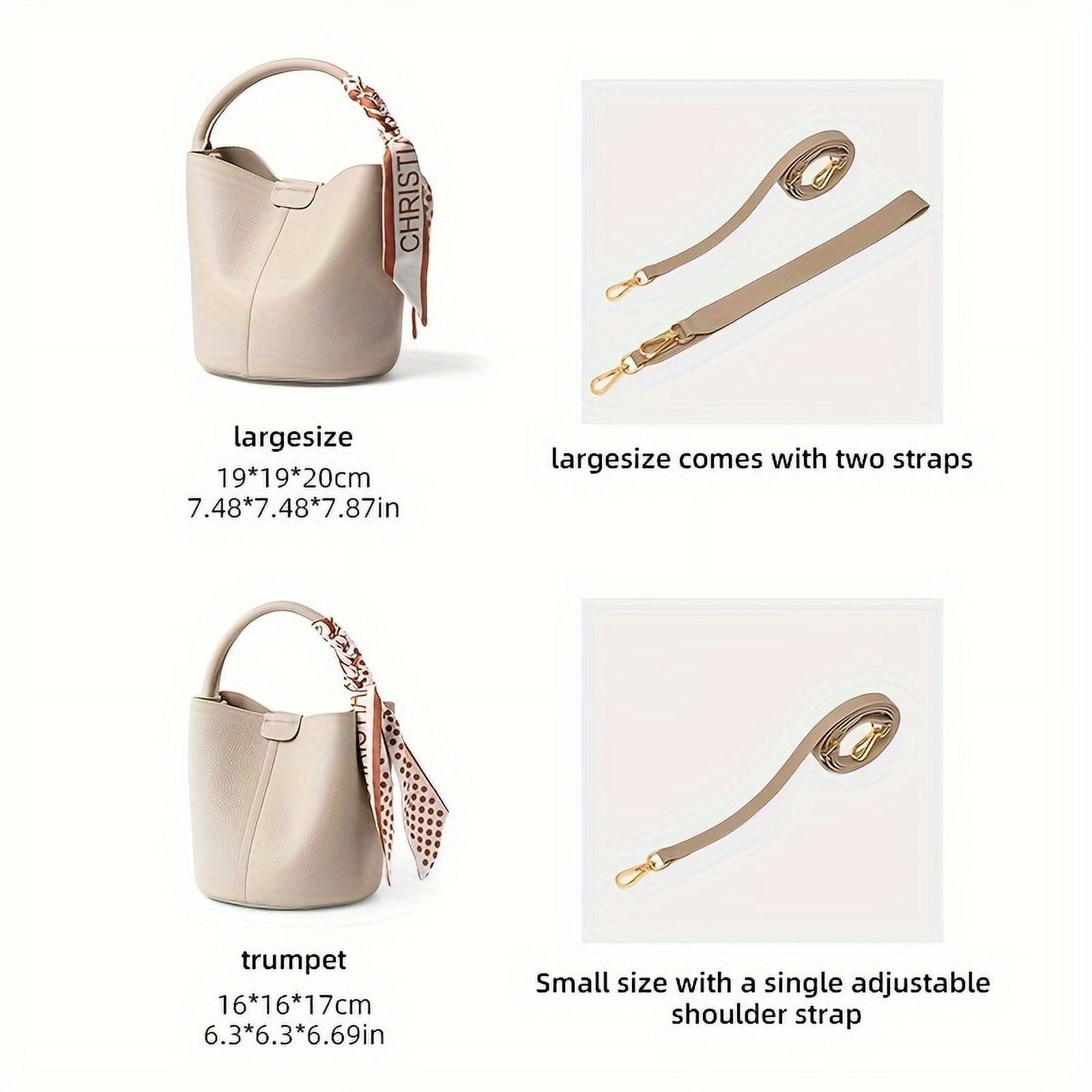 MICHROE Genuine Leather Bucket Bag - Chic Solid Color  Compact Mini Crossbody for Women - Stylish  Durable & Versatile