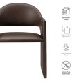 thumbnail image 2 of Talia   Vegan Leather Dining Armchair in Espresso, 2 of 9