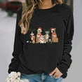 thumbnail image 6 of HOMBOM Womens Merry Christmas Sweatshirts Lightweight Pullover Funny Black Long Sleeve Fall Crewneck Tops for Womem, 6 of 6