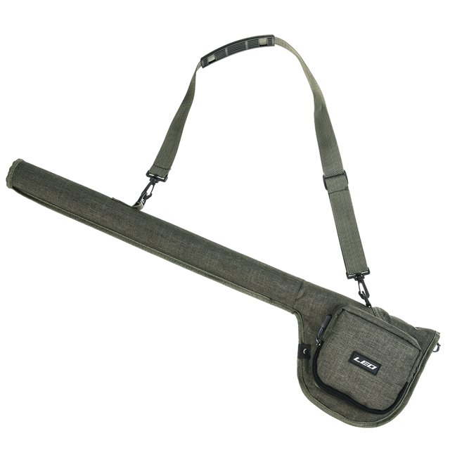 Canvas Fly Fishing Rod & Reel Storage Case with Adjustable Shoulder Strap (81x20cm, 5cm Tube Diameter) - Lightweight 382g Protective Tackle Bag for Anglers, Portable Carry for Fishing Trips
