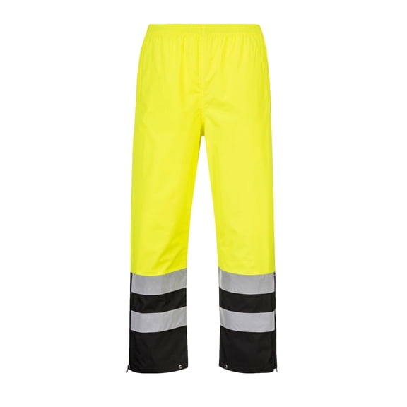 Portwest S587 Hi-Vis Rain Pants-Yellow/Black-XXL