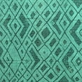 thumbnail image 1 of Ahgly Company Indoor Square Abstract Turquoise Blue Modern Area Rugs, 8' Square, 1 of 4