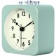 thumbnail image 4 of Reloj despertador analógico de 8,5 cm, color verde agua, cuadrado, silencioso, pequeño, de metal, para viaje, para niños, dormitorio, mesita de noche, sala de estar, oficina oso de fresa Electrónica, 4 of 5