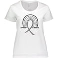 thumbnail image 3 of Inktastic Parkinson's Awareness Ribbon Rainbow Women's Plus Size T-Shirt, 3 of 5