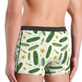 thumbnail image 4 of Men's Boxer Briefs, Cucumber flower Soft Comfy Mens Underwear Boxer Briefs Breathable With Widen Waist, 4 of 7