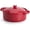 Christmas Red, variant on FUN ELEMENTS Casserole Dish, 2 Quart Lace Emboss Casserole Dish with Lid, Oven to Table Ceramic Round Serving Dish with Handles for Dinner and Party, Thanksgiving Christmas Gifts(Christmas Red)