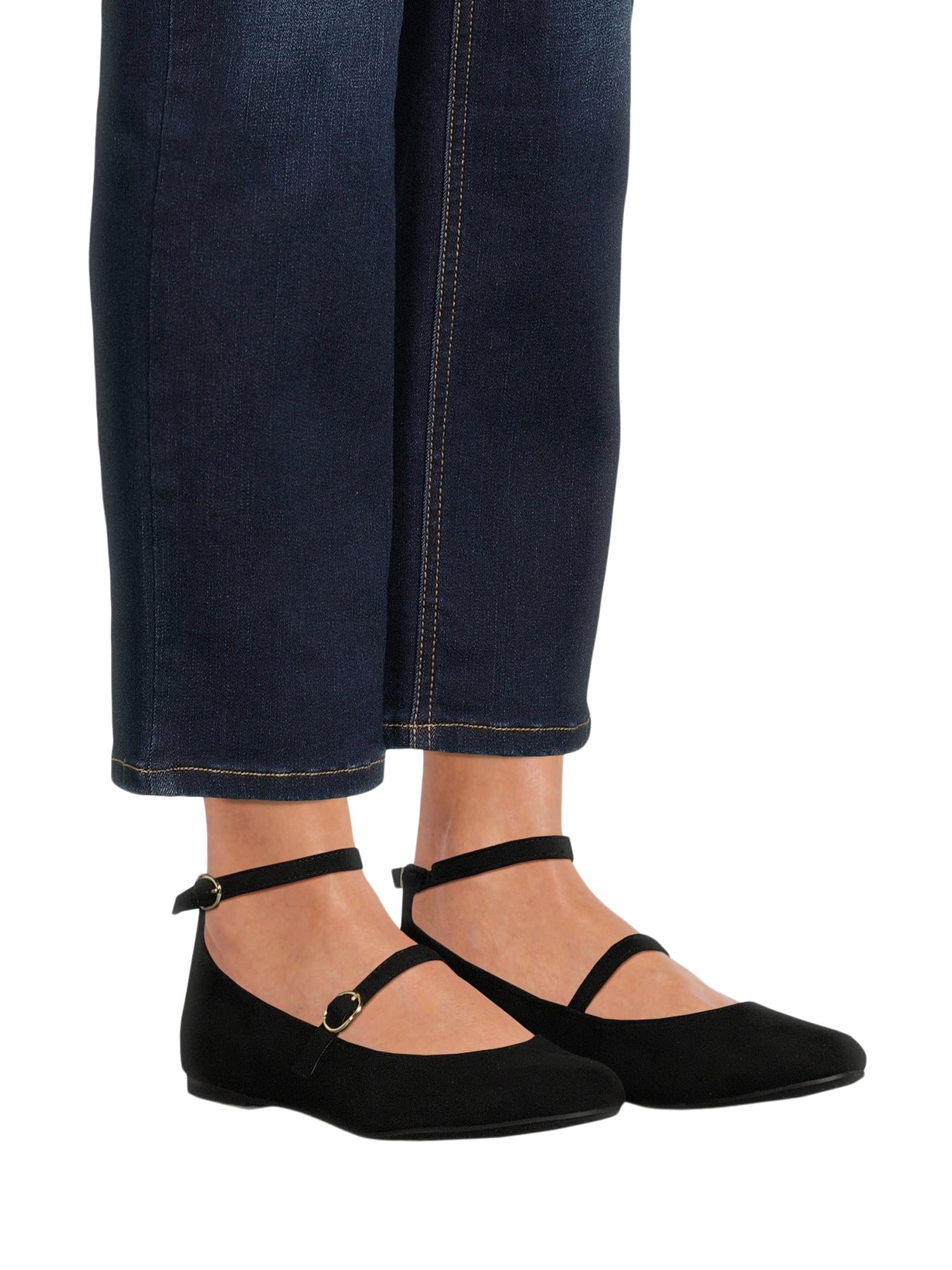 No Boundaries Women's Ankle-strap Mary Jane Flat