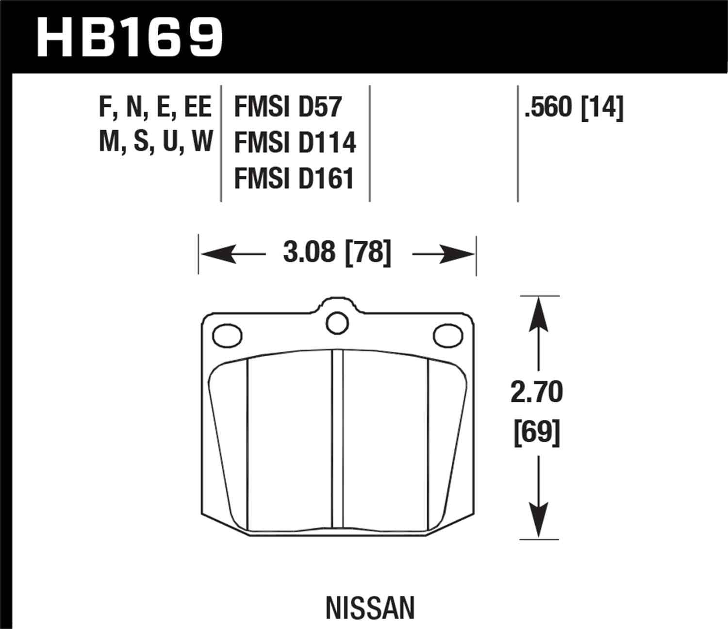 Hawk HPS Street Brake Pads Fits select: 1981 TOYOTA PICKUP / CAB CHASSIS, 1980 TOYOTA PICKUP