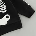 thumbnail image 5 of Mercatoo Toddler 2-Piece Sweatpants Set Halloween Skeleton Pullover Sweatshirts Joggers Pants Outfits Baby Boys Cotton Tops, 5 of 8