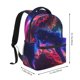 thumbnail image 2 of Easygdp Cosmic Cat Psychedelic Journey Mochila Ergonómica Versátil para Laptop - Múltiples Bolsillos, Correas Ajustables, Unisex para Escuela, Viajes y Actividades al Aire Libre-One Size, 2 of 5