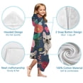 thumbnail image 7 of French Bulldog Dog and Pioneer Flower Hooded Bath Towel，60"x35" for Ages 3 To 12 Kids, Quick Dry Lightweight Soft Microfiber Hood Beach Towel Cover Up for Kids, 7 of 7