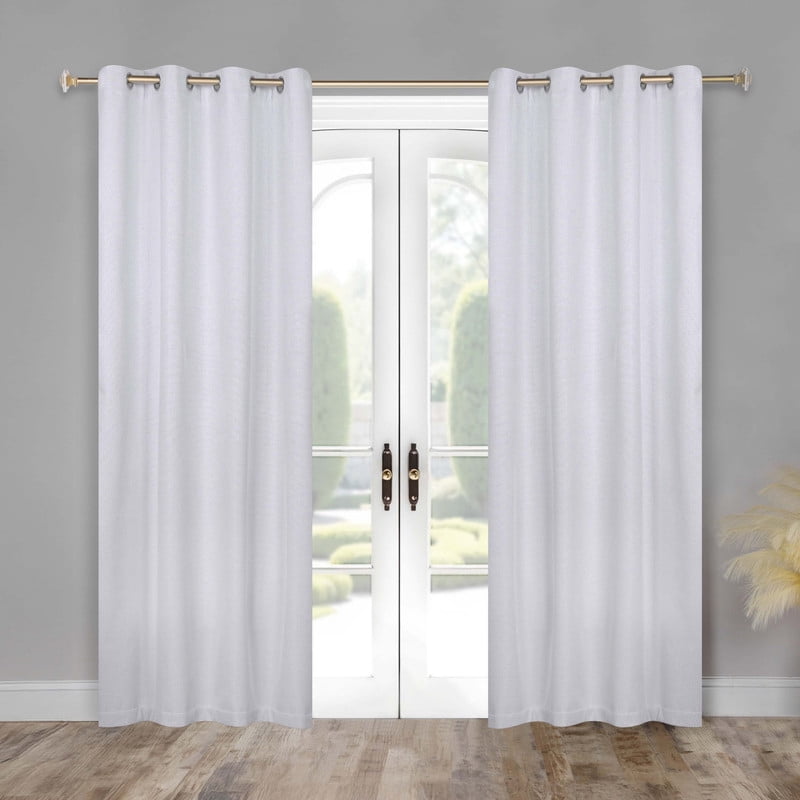 Superior Nyan 100% Blackout Curtains Set of 2, Grommet Header Curtain Panel Pair, Platinum, 52"W x 84"L