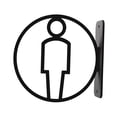 thumbnail image 1 of Letrero de baño, adhesivo de pared, para hombres y mujeres, señalización de baño, letrero de baño, Masculino, 1 of 9