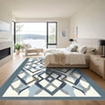 thumbnail image 3 of ODIKA 5'x7' Machine Washable Non-Slip Area Rug, Geometric Navy Blue High Traffic Rug, Blue, 1051382, 3 of 7