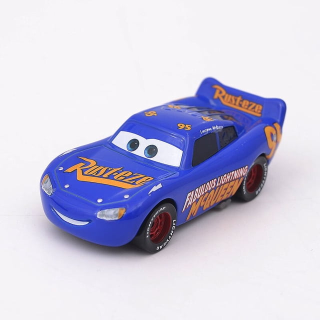 Disney-Coche de juguete Pixar Cars 3 para niños, modelo de coche de aleación de Metal fundido a presión Mcqueen, Rayo Azul fabuloso, 1:55 Gong Bohan LED