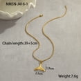 thumbnail image 2 of NICKSUN 18K Gold & Silver Plated Stainless Steel Pendant Necklace, Tropical Palm Tree Mermaid Tail Mushroom Charm Clavicle Necklace, Minimalist Summer Beach Vacation Jewelry for Women, 2 of 5