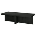 thumbnail image 3 of Evelyn&Zoe Elna 54" Wide Rectangular Coffee Table, Black Grain, 3 of 8