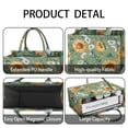 thumbnail image 4 of Large Capacity Tote Bag,Green White Daisy Sunflower Pattern Handbag Fashion Luxury Tote Bag,15.7"x13"x 5.1" Inches,Laptop Compatible, 4 of 6