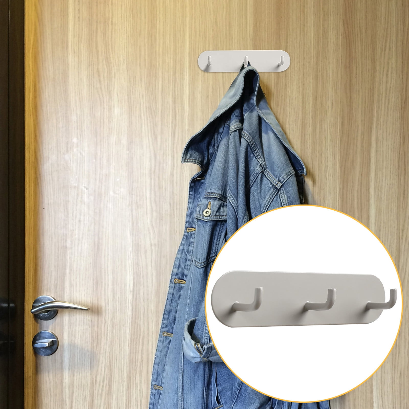 Adhesive Hooks Coat Hooks ，for Hanging Towels Robes Wall Hooks - Technical View