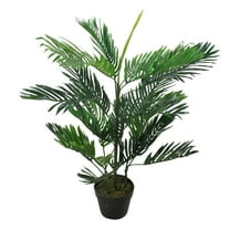 40" Potted Two Tone Green Artificial Tropical Mini Palm Tree