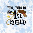 thumbnail image 4 of Inktastic Yes, This is My 1st Rodeo Cowboy Hat with Red Band, Lasso Boys or Girls Baby Bodysuit, 4 of 5