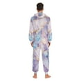 thumbnail image 4 of FORMRS Onesies Pajama for Adults Unisex Hoodie Winter Jumpsuit One Piece Sleepwear, Sizes S-2XL, Purple Marble Pattern, 4 of 7