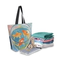thumbnail image 2 of FORMRS Womens Canvas Tote Bag with Zipper Inner Pocket Shoulder Handbag, Art Goldfish, 2 of 7