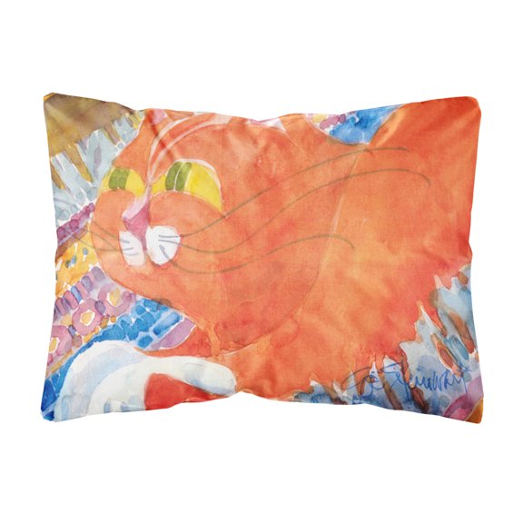 Carolines Treasures 6033PW1216 Cat Decorative Canvas Fabric Pillow 12H x16W multicolor