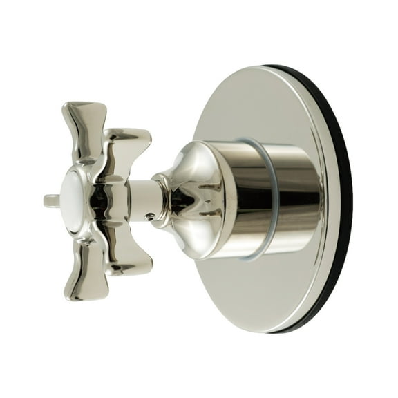 Kingston Brass KS4036NX Hamilton Single-Handle Six-Way Diverter Valve with Round Trim Kit, Polished Nickel