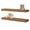 Oak, variant on Jouetondream 24X6 Brown Floating Shelves for Wall, Wood Hanging Shelves up to 20lbs for Bedroom, Bathroom, Kitchen(Set of 2)