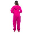 thumbnail image 3 of 6456-BLK-L #FollowMe Adult Onesie with Patches / Pajamas / Jumpsuit (Fuchsia / Black, XX-Large), 3 of 4