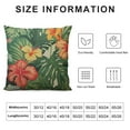 thumbnail image 5 of Shiartex  Hibiscus Flowers Throw Pillow Case Summer Colorful Hawaiian Tropical Plants Palm Leaf Pillow Cushion Cover Decorative Waist Home Decorations 18x18in, 5 of 5