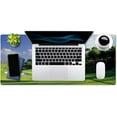 thumbnail image 4 of Extended Mouse Pad, XXL Gaming Mouse Pads, Large Big Mousepad Laptop Computer Keyboard Mat Desk Pad with Non-Slip Base Stitched Edge for Gaming Office, 35.4 x 15.7 inch, Golf Course, 4 of 6