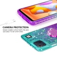 thumbnail image 5 of SOGA Rhinestone Liquid Quicksand Cover Cute Girl Phone Case Compatible for LG K92 5G Case, with Embedded Ring for Magnetic Car Mounts and Lanyard - Pink / Purple, 5 of 5