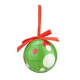 thumbnail image 2 of Northlight 6ct Polka Dot Decoupage Shatterproof Christmas Ball Ornament Set 2.75" - White/Green, 2 of 3