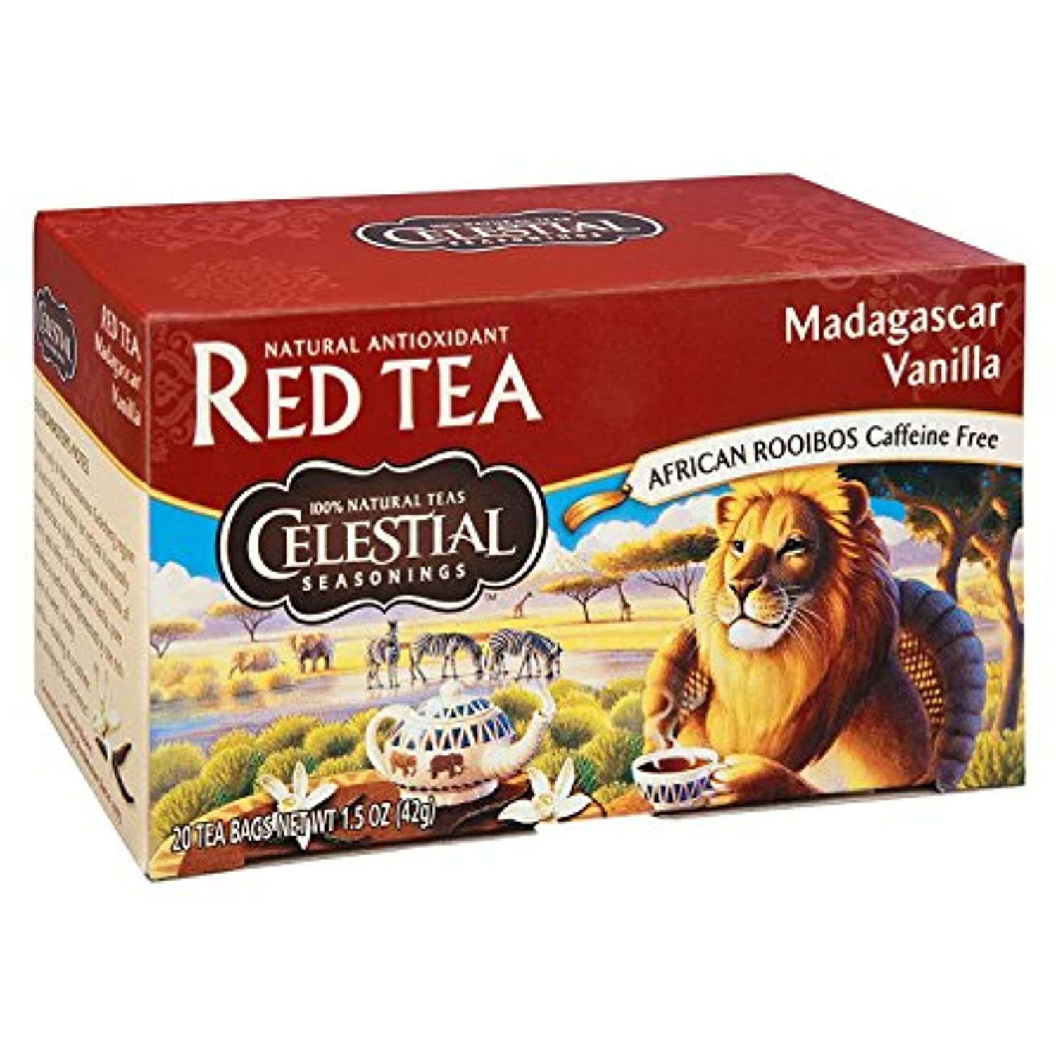 Celestial Seasonings Rooibos Tea, Madagascar Vanilla 20 Ea ( Pack Of 12