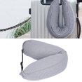 thumbnail image 4 of Soporte Para La Cabeza De Viaje, Almohada De Viaje En Forma De U Almohada Para El Cuello Tejido Elástico Cómodo Para El Coche Para El Hogar Para La Oficina Cergrey Gris, 4 of 8