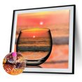 thumbnail image 1 of Cuadros Decorativos Kits de pintura de diamantes 5D, vista de taza, taladro redondo completo, arte de pared DIY (NH1957) Tmvgtek embutido en tela, 1 of 8
