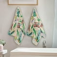 thumbnail image 4 of Spring Flower Butterfly Hand Towels 2 PCS, Watercolor Kitchen Towel Ultra Soft and Highly Absorbent,Decorative Fingertip Face Towel for Bathroom Hotel, 28.3"x 14.4", 4 of 5