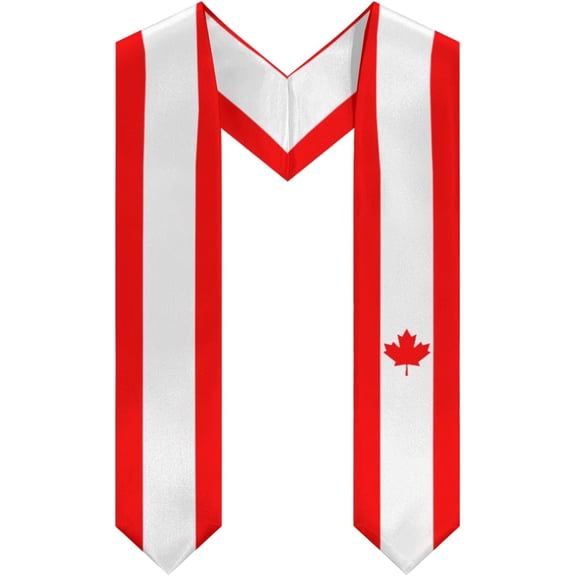 DABOYOZHZH Canada Flag Graduation Stole Shawl Sash Honor For Study Aboard International Students