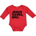 thumbnail image 3 of Inktastic Jesus Saves Bro Christian Boys or Girls Long Sleeve Baby Bodysuit, 3 of 5