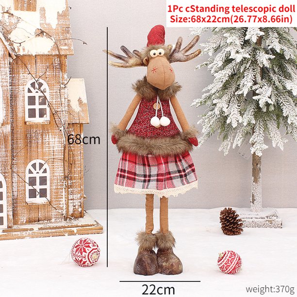 Big Santa Claus Deer Doll Christmas Decorations for Home Wedding Party Supplies Children New Year Xmas Gift Navidad 2023 Noel