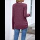 thumbnail image 4 of Suéteres de Mujer, Camisas de Larga, Moda de Otoño, Blusas de Moda, Conjuntos Fruncidos, Ropa de Invierno Vino Tinto XXL, 4 of 9