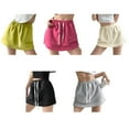 thumbnail image 4 of Pantalones cortos para mujer Sonducket Faldas Vestido Sólido Casual cordón Mini A-line Moda de cintura alta Verano Estilo coreano 2XL, 4 of 6