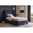 thumbnail image 2 of Meridian Furniture Penny Navy Chenille Fabric Twin Bed, 2 of 11