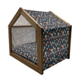 thumbnail image 2 of Kites Pet House, Colorful Flying Kites with Grunge Effects Retro Games Themed Illustration, Outdoor & Indoor Portable Dog Kennel with Pillow and Cover, 5 Sizes, Multicolor, by Ambesonne, 2 of 5