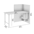 thumbnail image 2 of Scranton & Co Engineered Wood 60-inch Office Cubicle Desk with Storage in White, 2 of 7